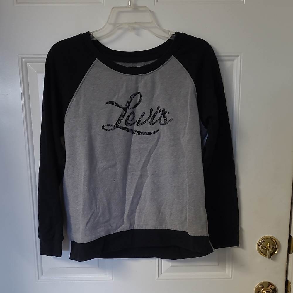 Levi's Black and Gray Raglan Sweatshirt